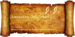 Janovics József névjegykártya