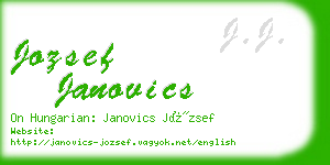 jozsef janovics business card